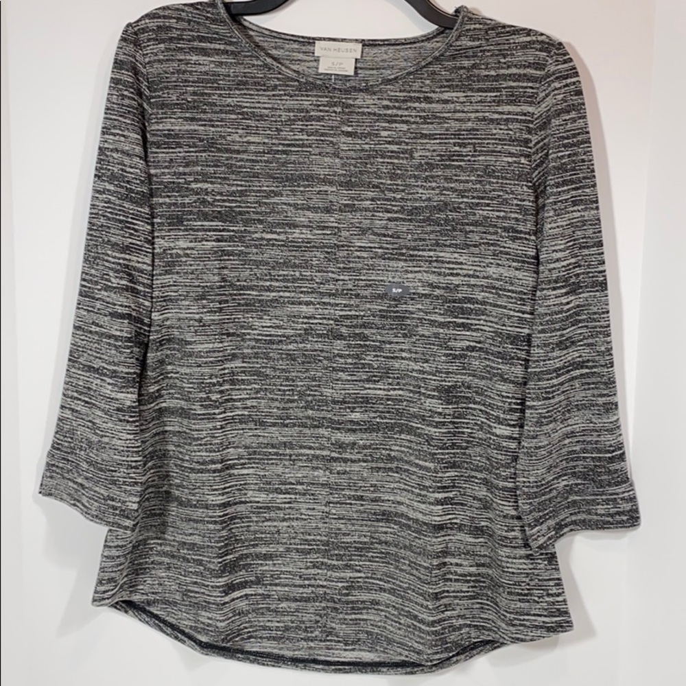 Van Heusen Small 3/4 Sleeve Scoop Neck Top New Pullover Shirt